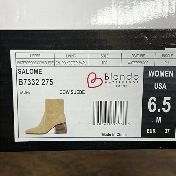 BLONDO Salome Suede Ankle Boots Taupe Sz 6.5 NIB - Picture 3 of 10